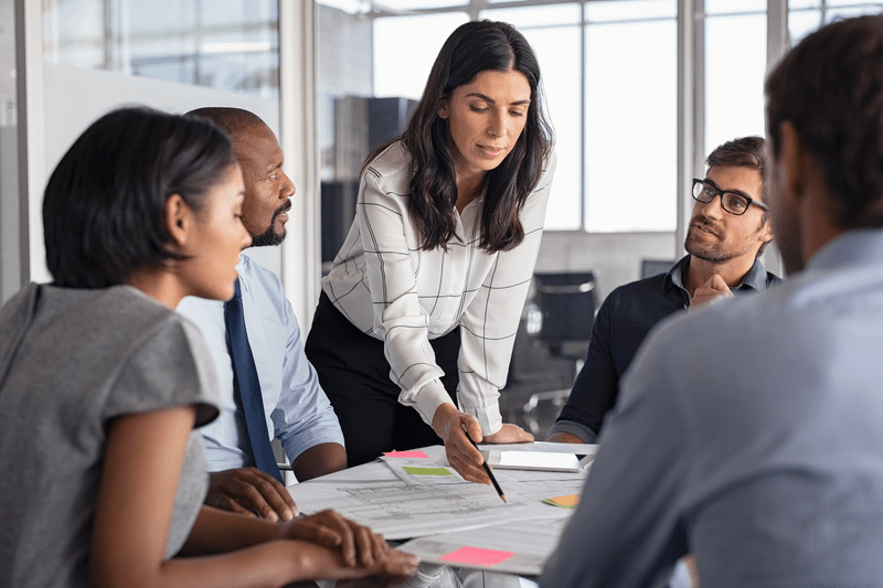 People working in an office