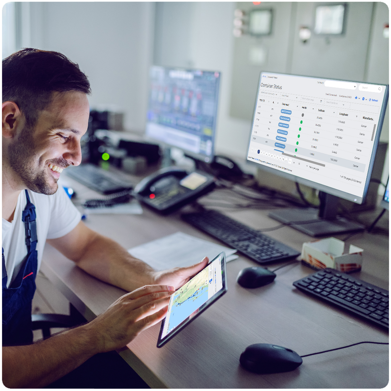 Carrier Lynx fleet man at desk