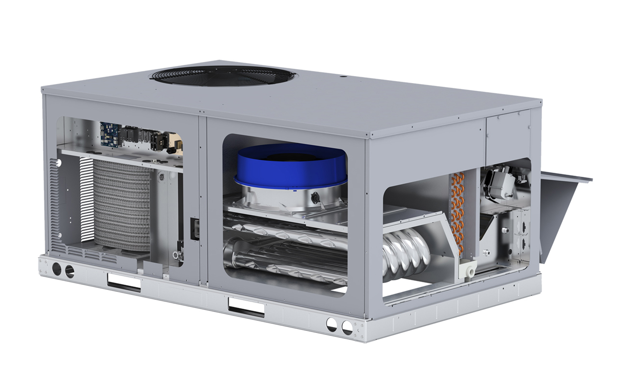 WeatherExpert® Ultra High Efficiency, Variable-Speed Single-Packaged Rooftop Unit with EcoBlue™ Technology 50JC