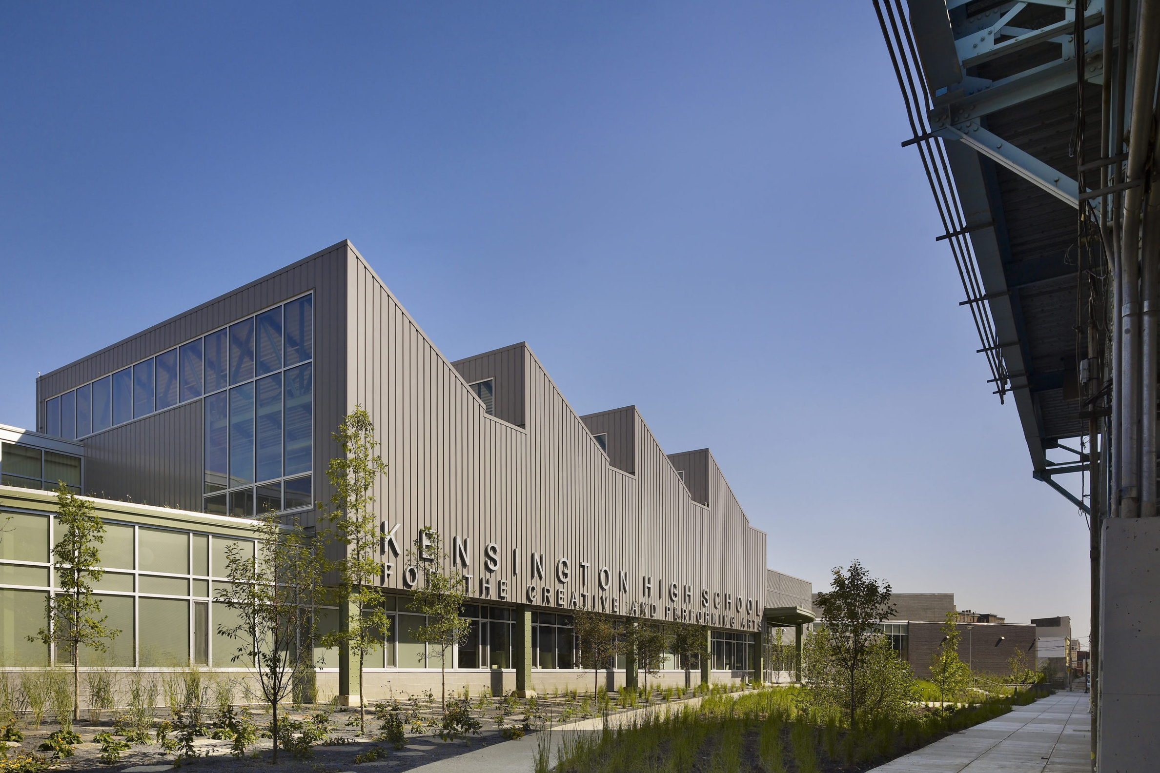 Large old fashioned brick school
