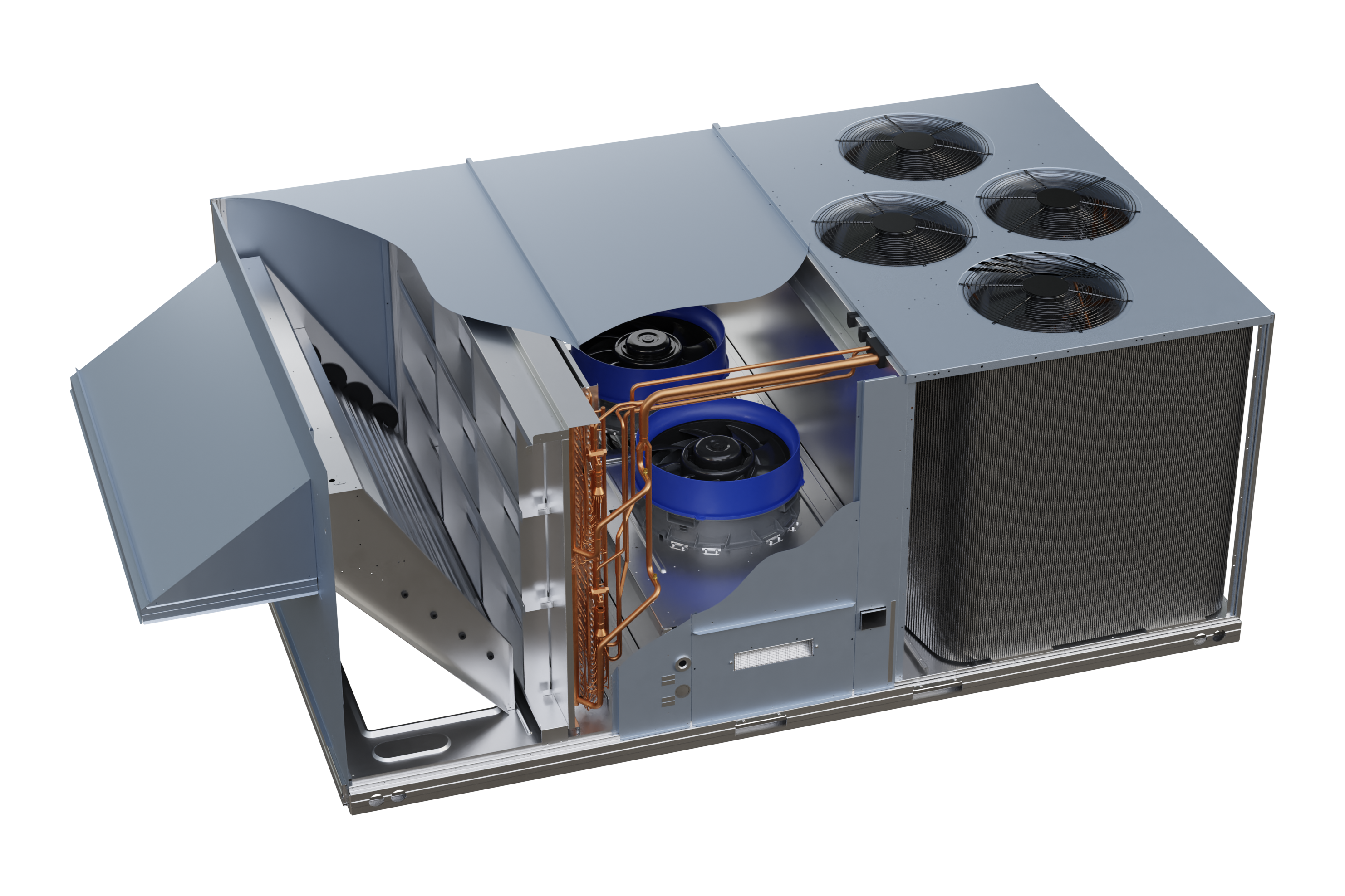 WeatherMaster® 48QE Single-Packaged Hybrid Heat Rooftop Unit