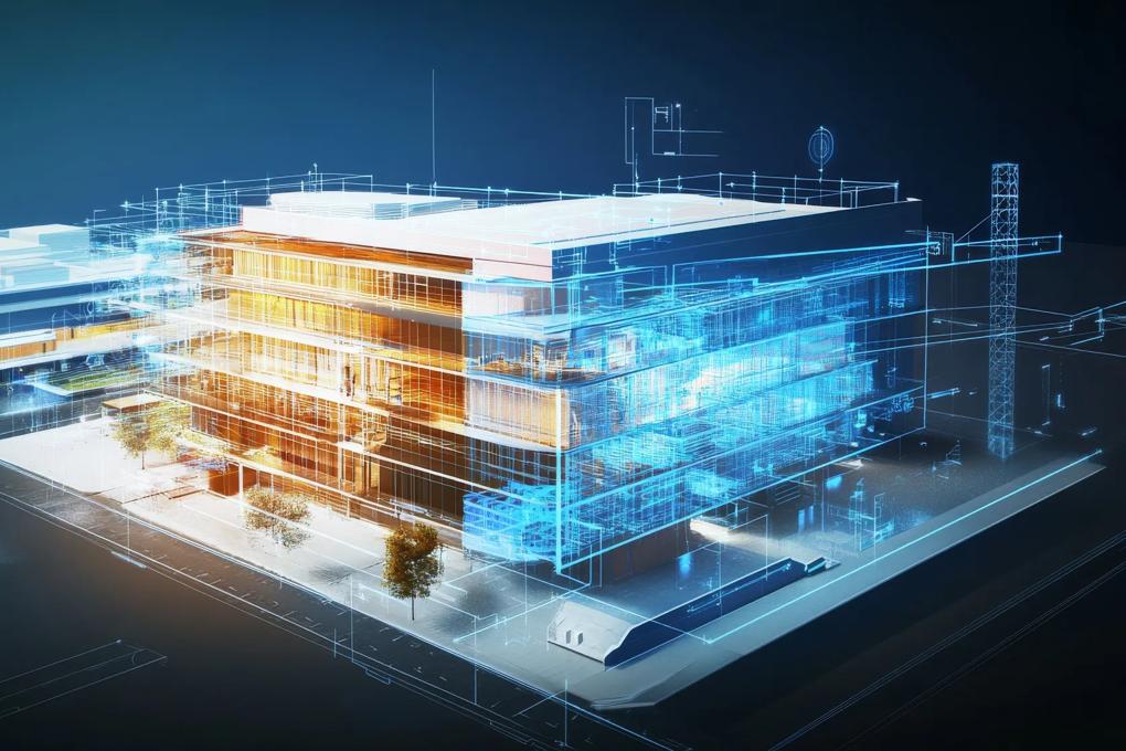 digital image of commercial building