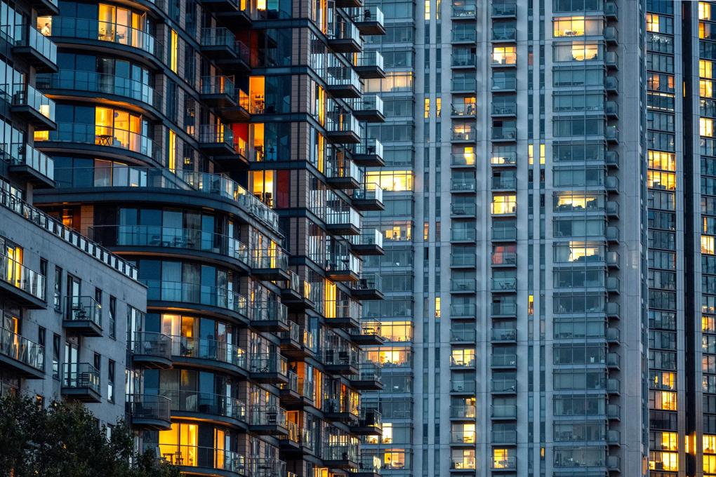  High rise apartment building city