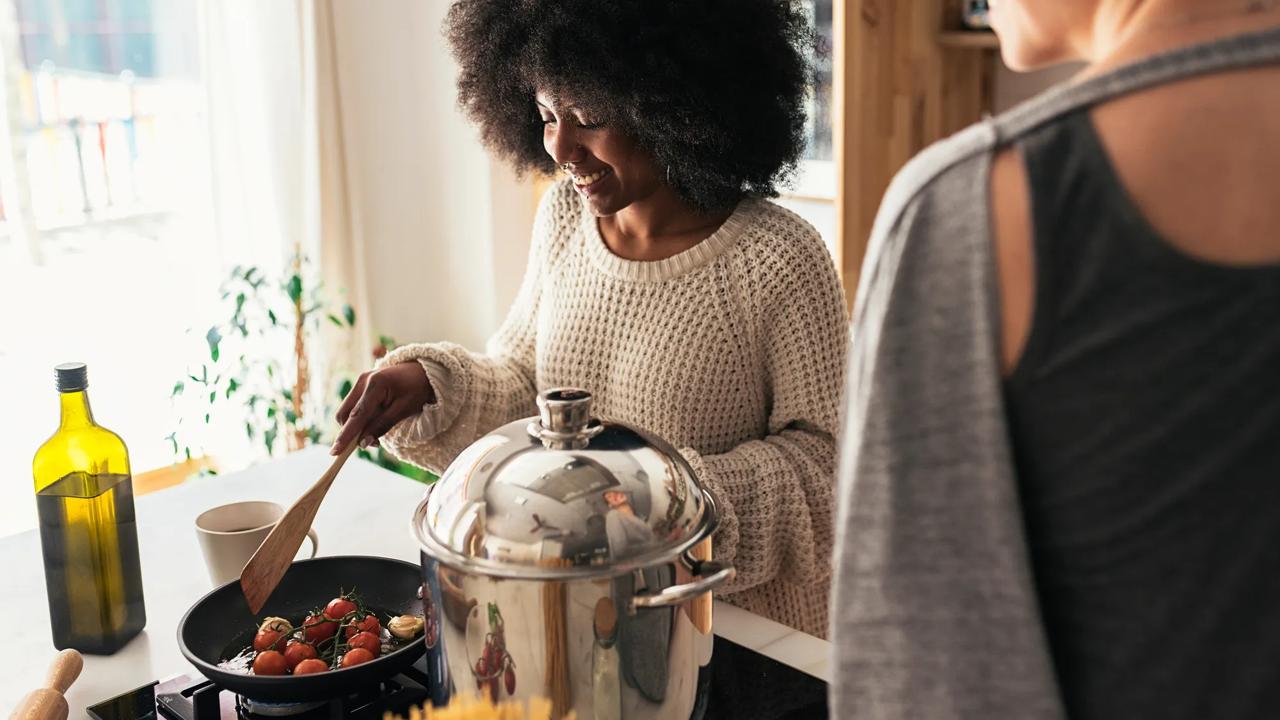 Woman cooking
