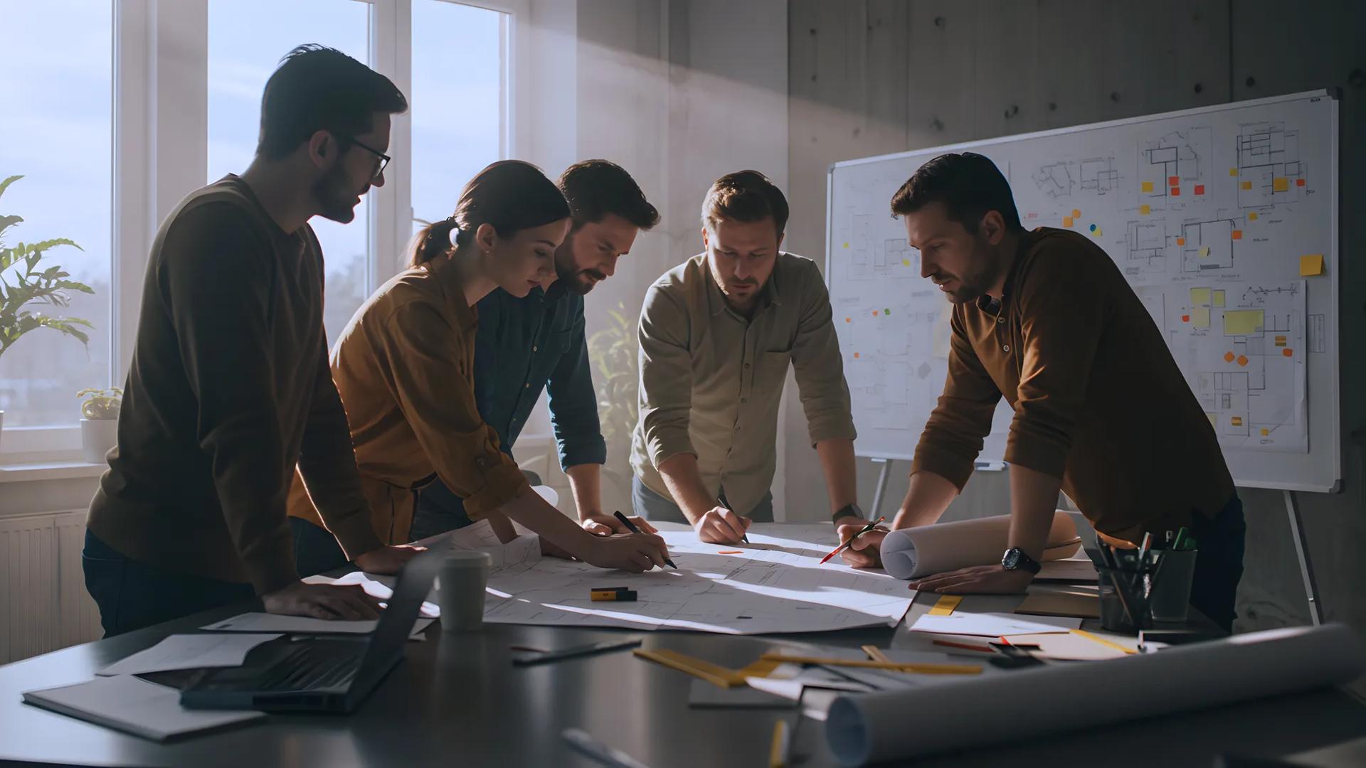 women talking in an office