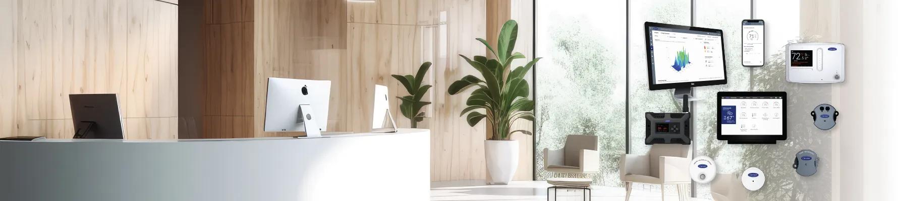 Office interior with Carrier products