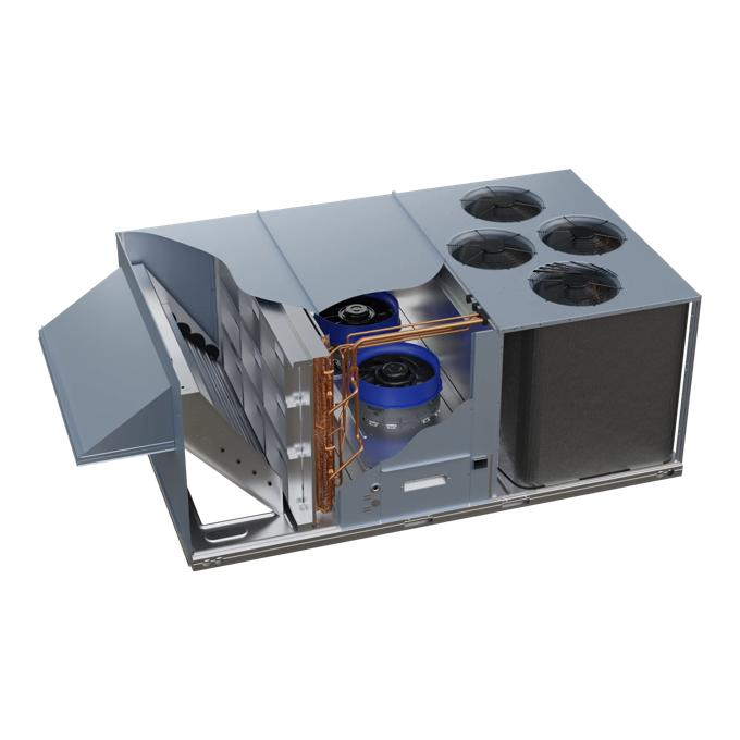 WeatherMaster® 48QE Single-Packaged Hybrid Heat Rooftop Unit