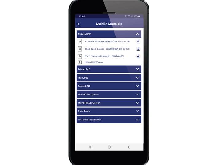 Service manuals screen