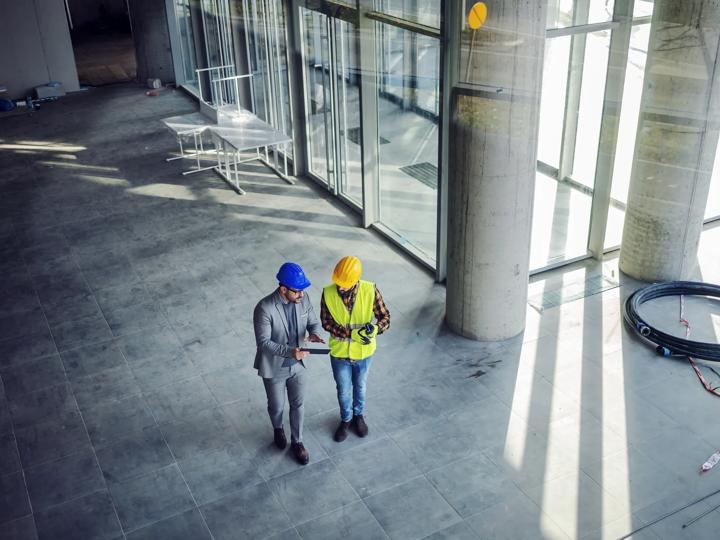 People walking down the stairs