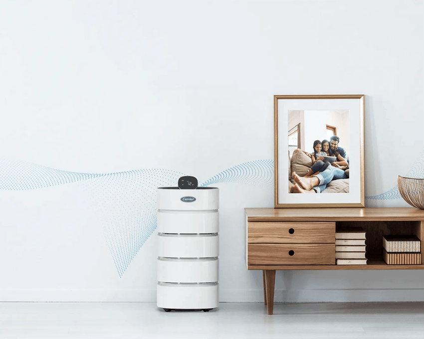 air purifier in living space