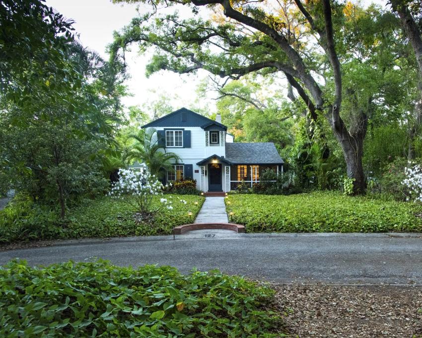 image of home with trees