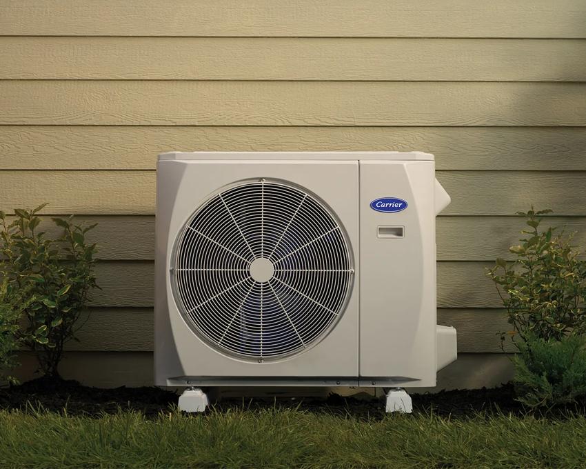 Mini ductless installed outside home